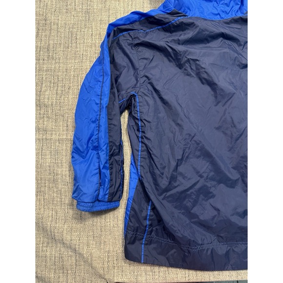 VTG 90s Nike Sideline Jacket - Hooded Windbreaker Lined Royal Blue ‎ LARGE 14/16 - Picture 16 of 16
